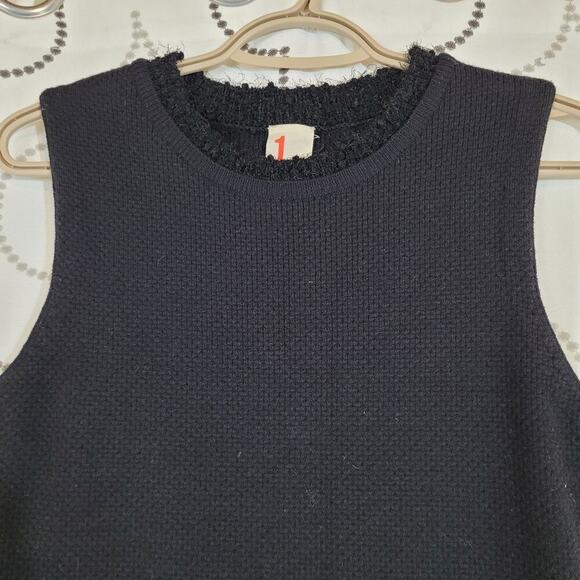 1 by O'2nd Black Wool Pencil Dress - Size Medium - Picture 3 of 8